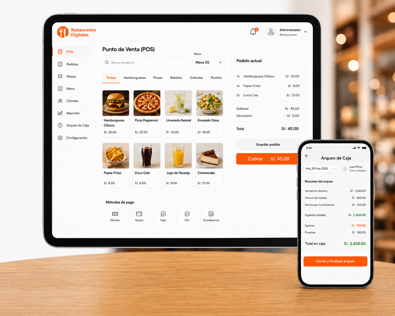 Punto de Venta POS y Camarero Digital - Restaurantes Digitales